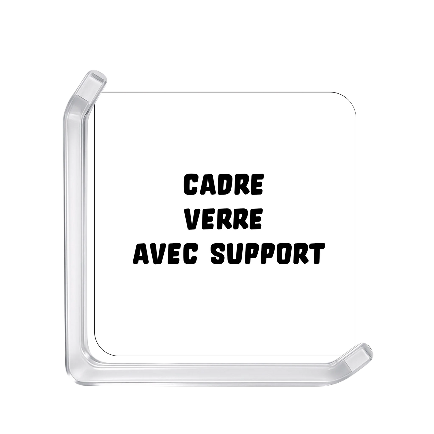 Cadre en Verre avec Support Personnalisé