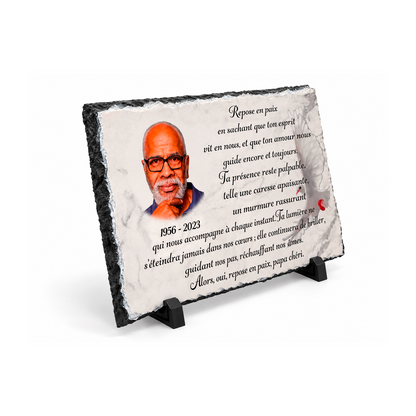 Ardoise hommage Toussaint 20x30 cm