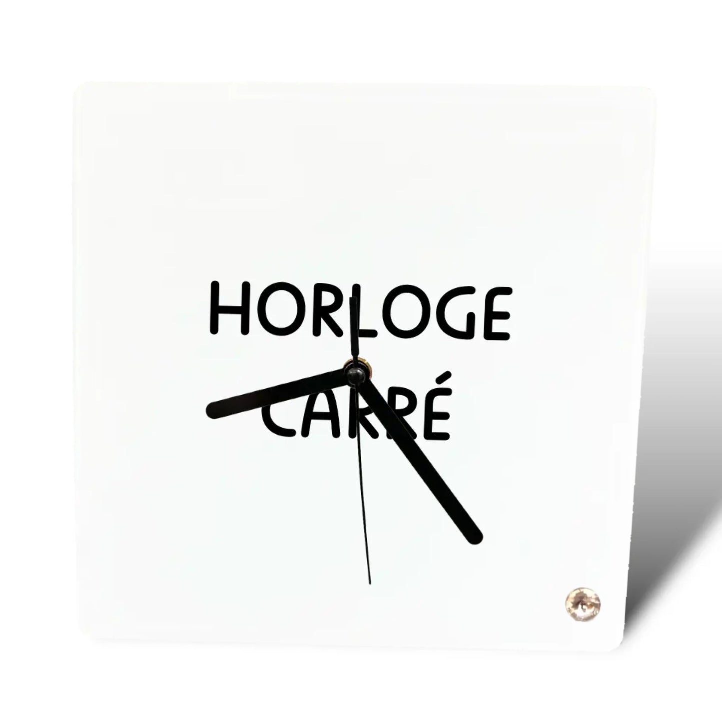 Horloge verre (carré)
