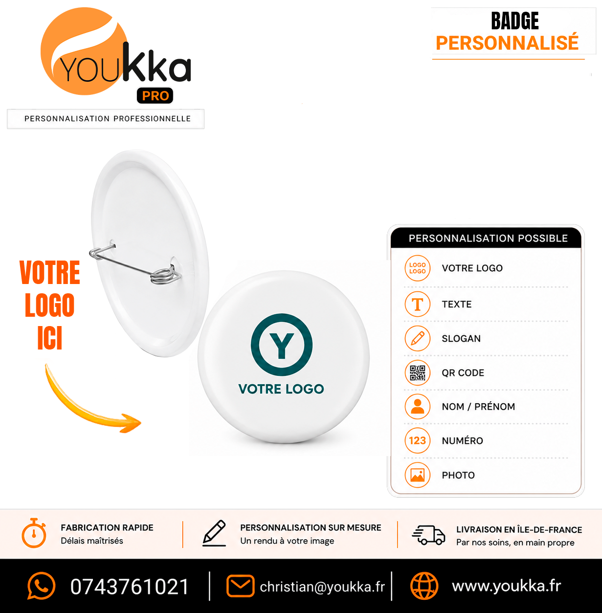 Badge rond personnalisé
