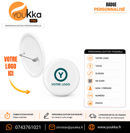 Badge rond personnalisé