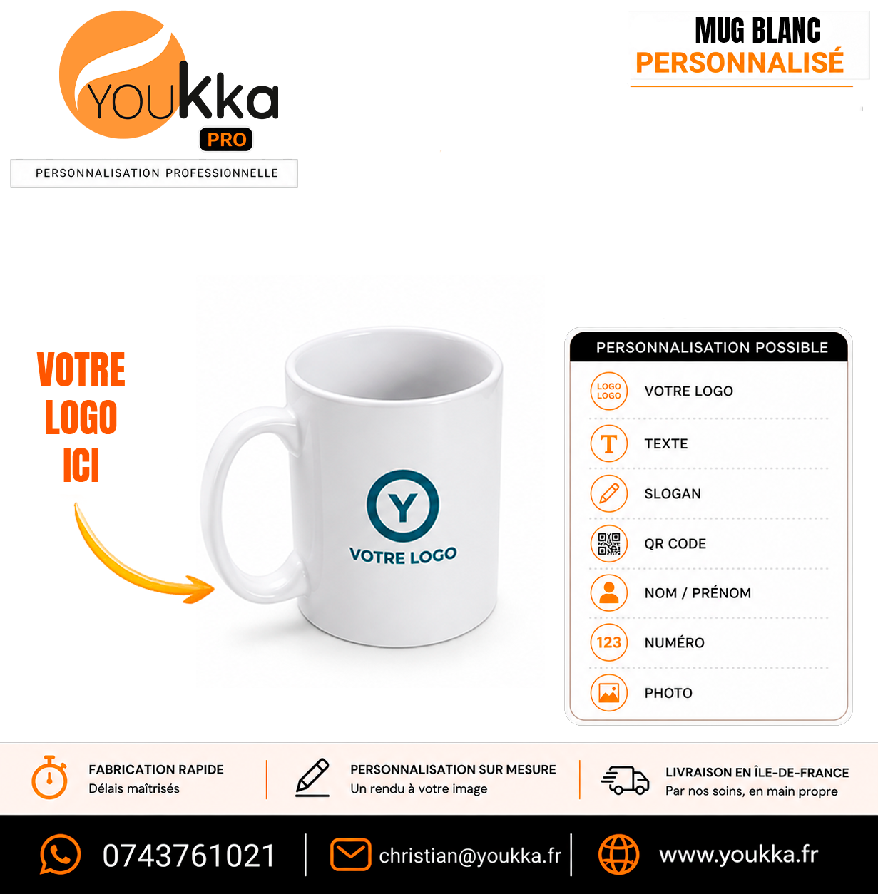 Mug personnalisé avec boîte individuelle