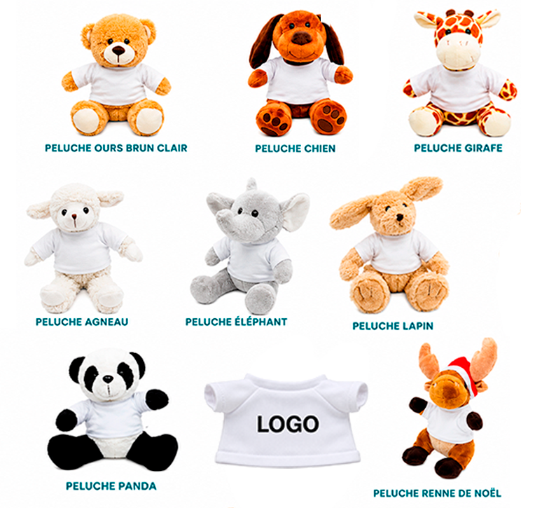 Peluche personnalisée avec t-shirt