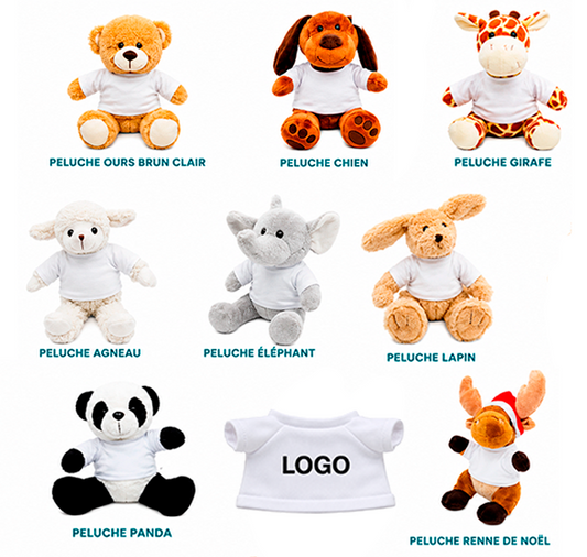 Peluche personnalisée avec t-shirt