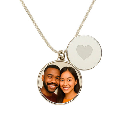 Personalized Round Photo Necklace
