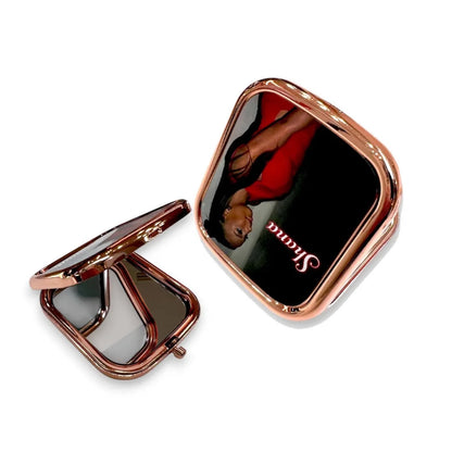 Personalized Rose Gold Pocket Mirror