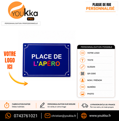 Plaque de rue personnalisée en aluminium