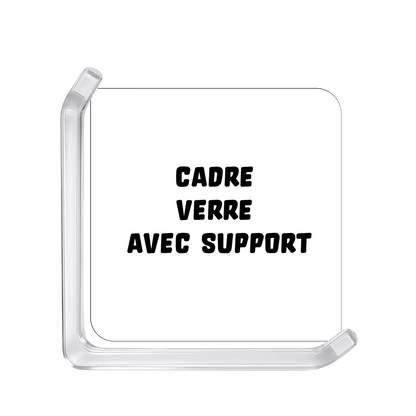 Cadre en Verre avec Support Personnalisé