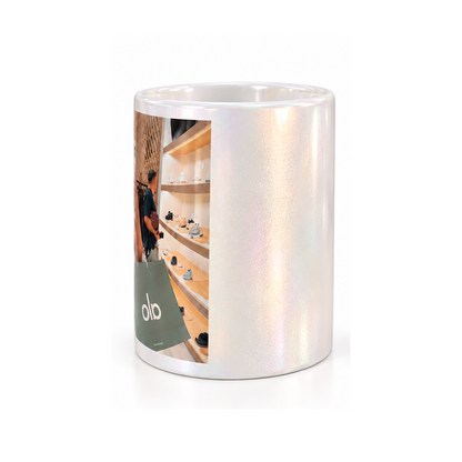 Mug nacré photo et prénom, cadeau personnalisé – Youkka