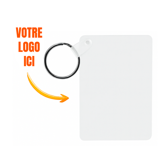 Porte-clé personnalisé double face en aluminium